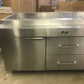 RANDELL 72” T LINE REFRIGERATED PREP STATION STAINLESS COOLER USED