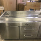RANDELL 72” T LINE REFRIGERATED PREP STATION STAINLESS COOLER USED